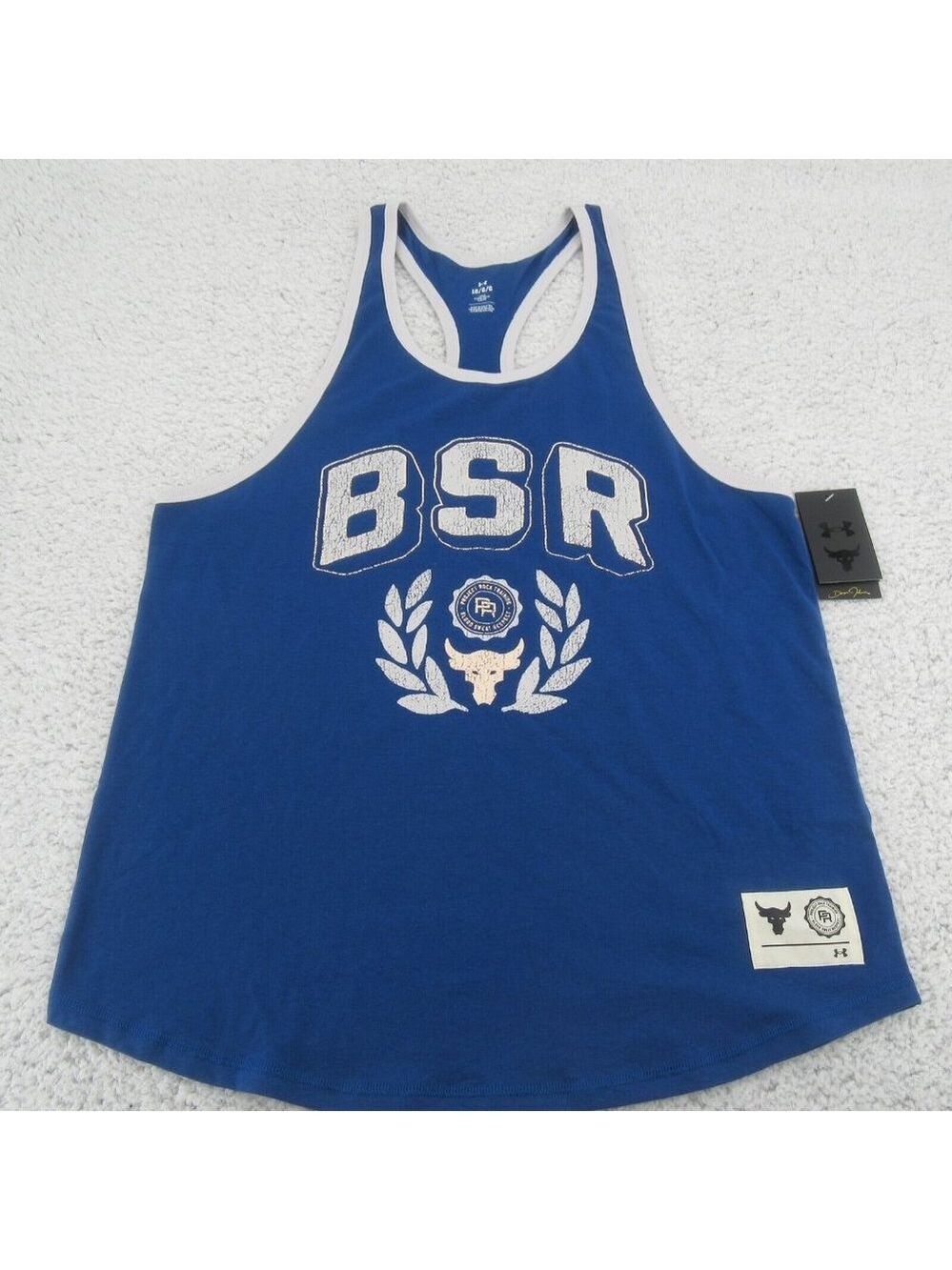 Under Armour Project Rock BSR Tank Top Men's Size Large Blue Mirage NEW - Picture 2 of 10